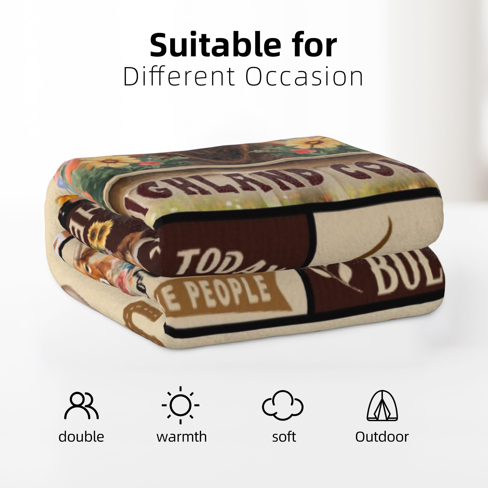 Noxkioy Highland Cow blanket care-friendly for easy washing.