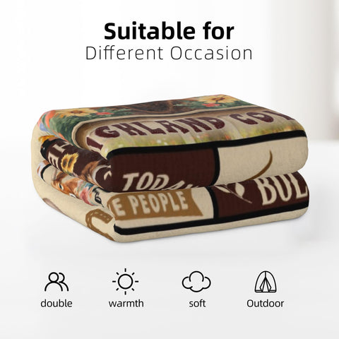 Noxkioy Highland Cow blanket care-friendly for easy washing.