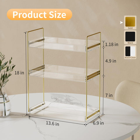 NPPLUS gold side view showcases the durable frame and stable three-tier design.