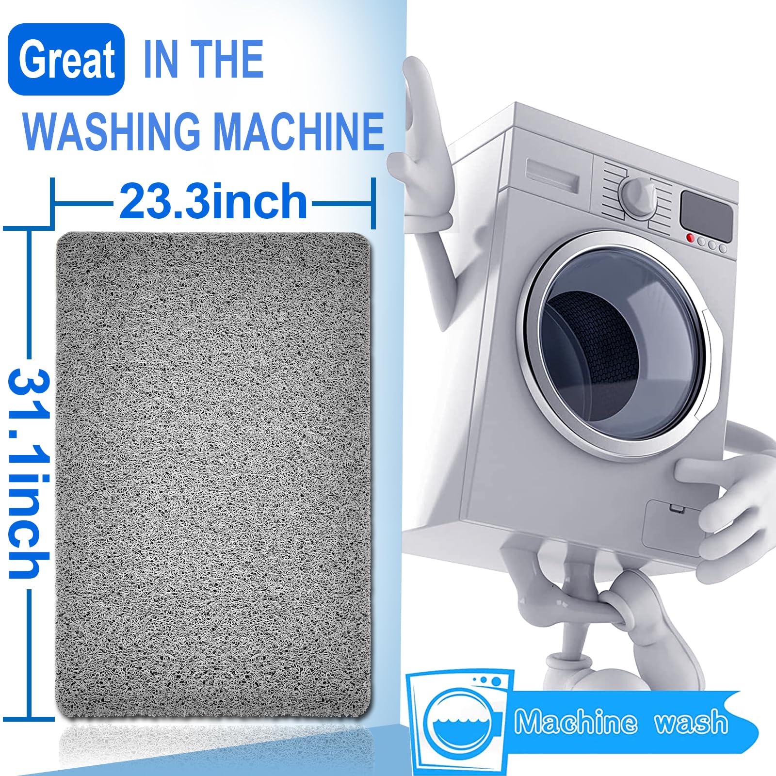 NQWei Loofah Bath Mat texture for gentle exfoliation and quick drying