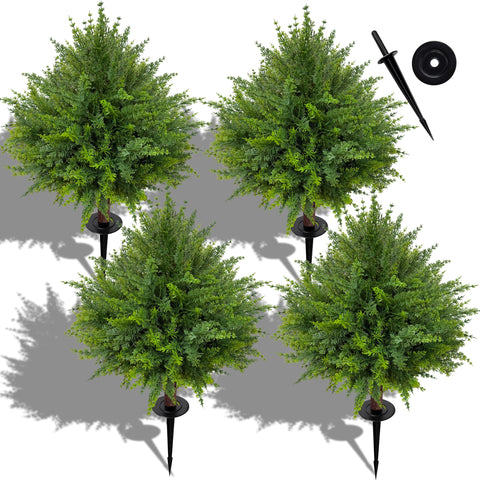 NSOPB cedar topiary ball 24.5-inch outdoor display with year-round greenery