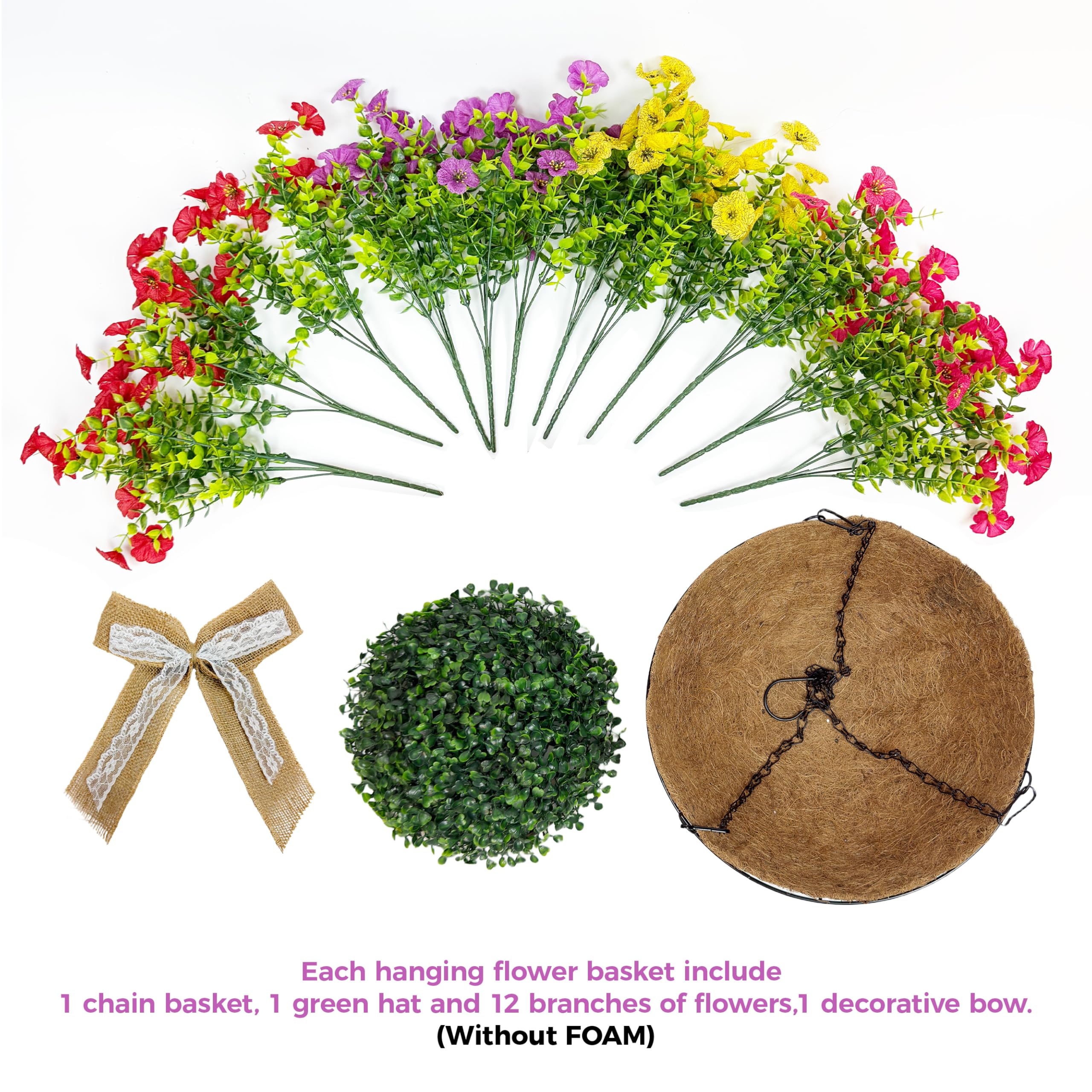 NSOPB UV-resistant hanging baskets resist sun fading for outdoor use