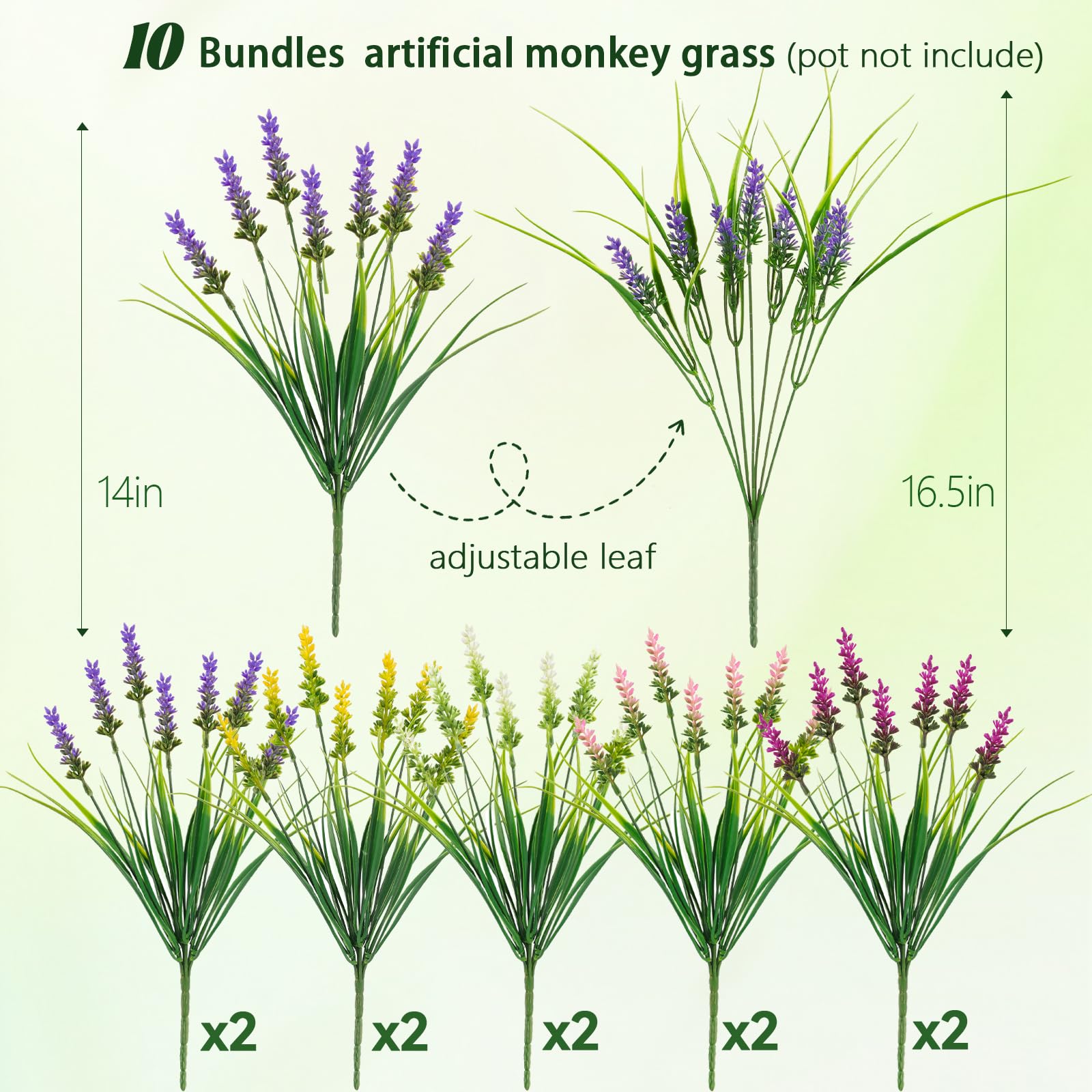 NT NIETING white-flower grass bundle freshens window garden accents.