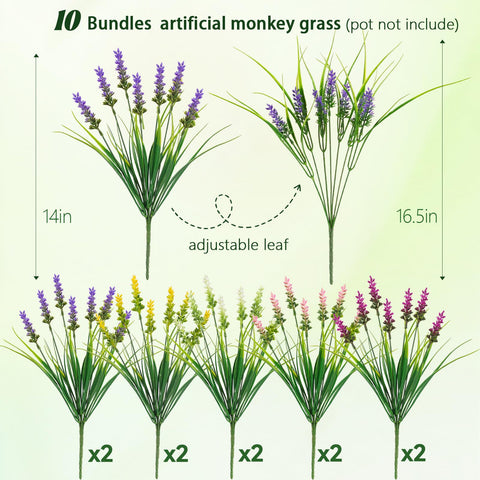 NT NIETING white-flower grass bundle freshens window garden accents.
