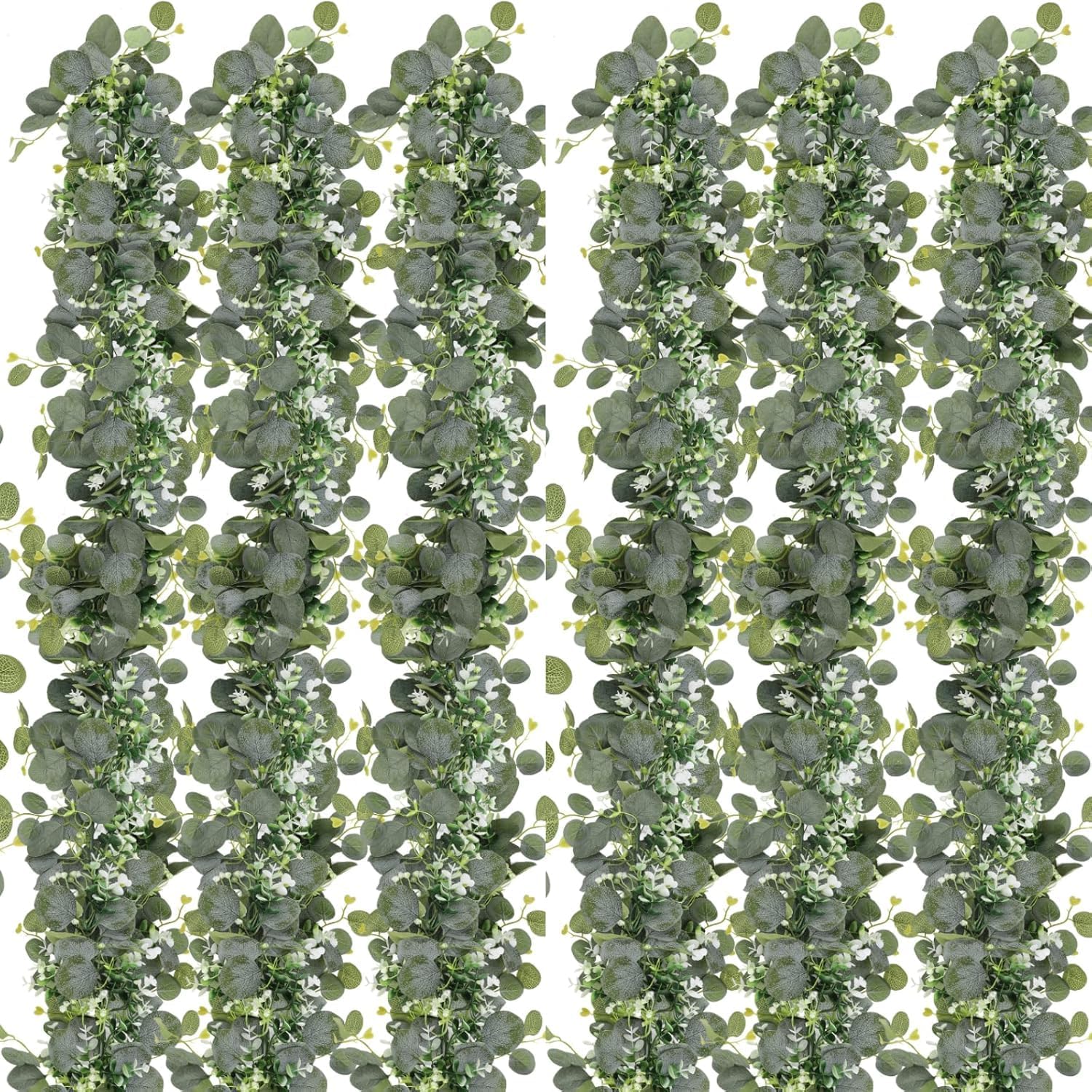 N&T NIETING eucalyptus garland on mantle with lush leaves for a timeless centerpiece