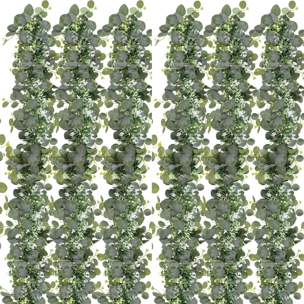 N&T NIETING eucalyptus garland on mantle with lush leaves for a timeless centerpiece