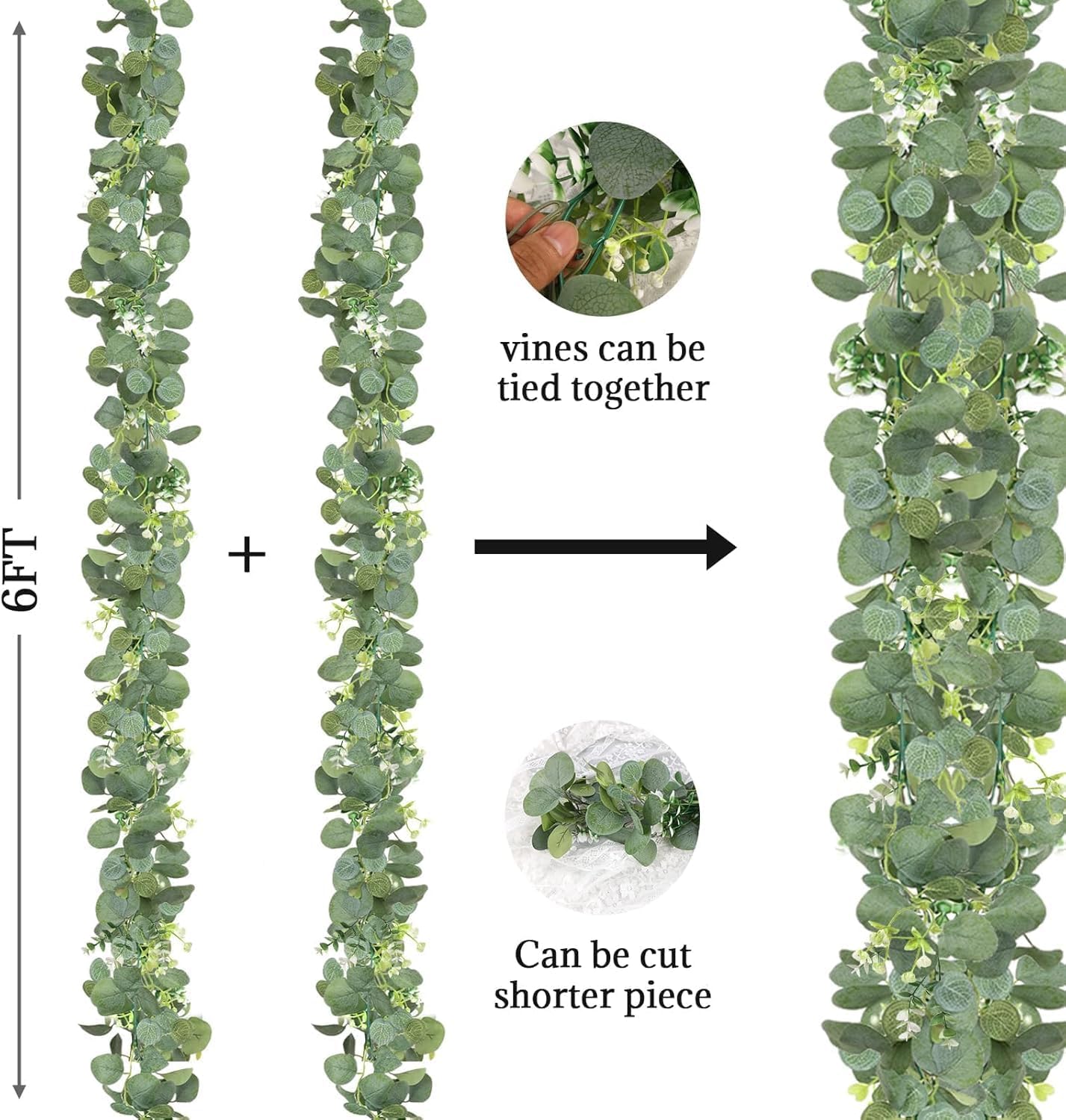 N&T NIETING eucalyptus garland wrapped around chairs for elegant outdoor seating