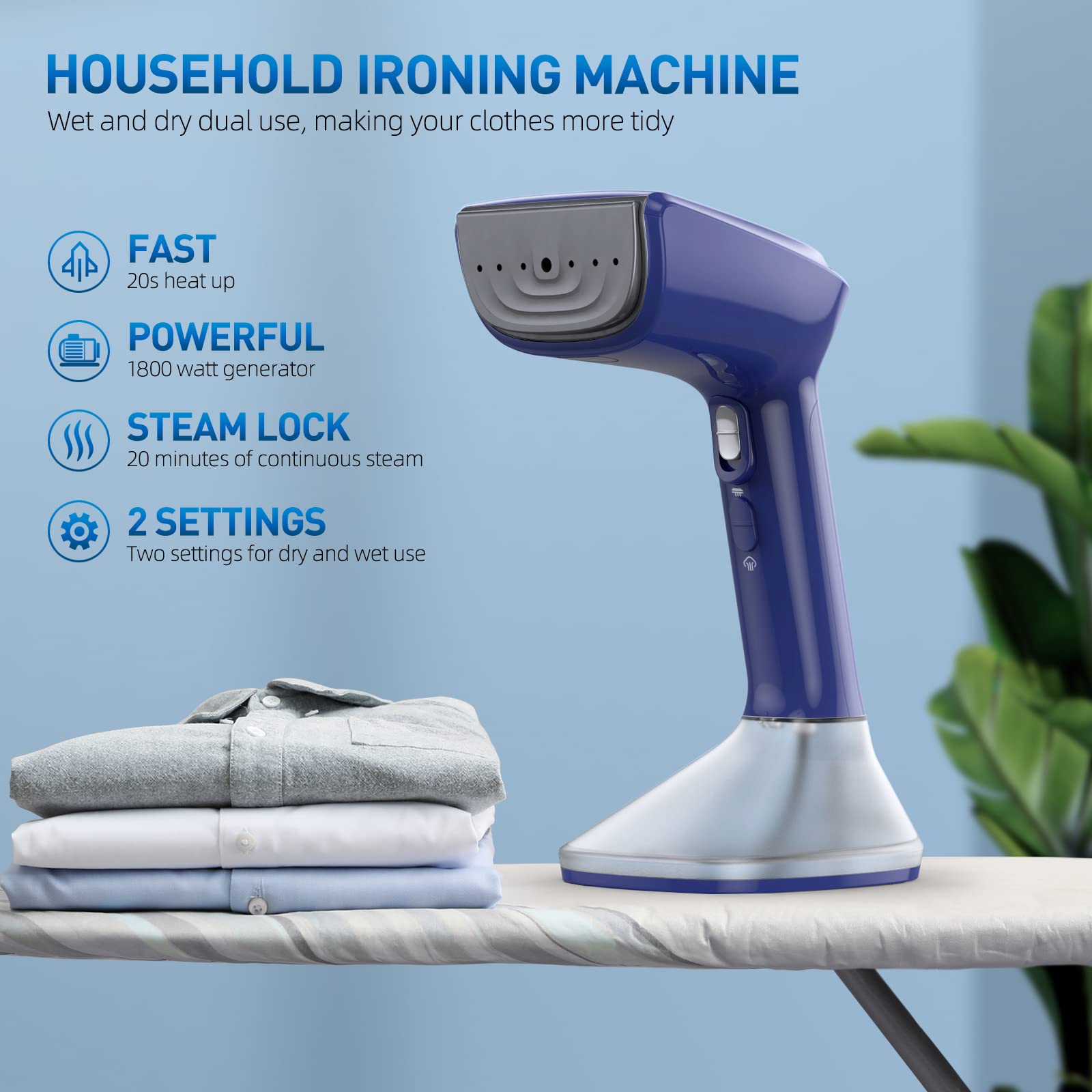 NTAYDZSW steamer heats up in 20 seconds for quick refresh of outfits.