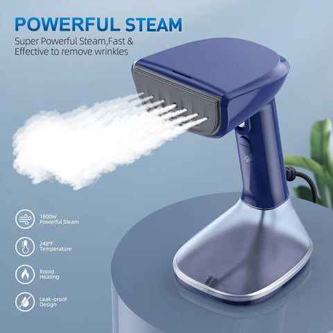 NTAYDZSW steamer in wet and dry modes for versatile fabric care.