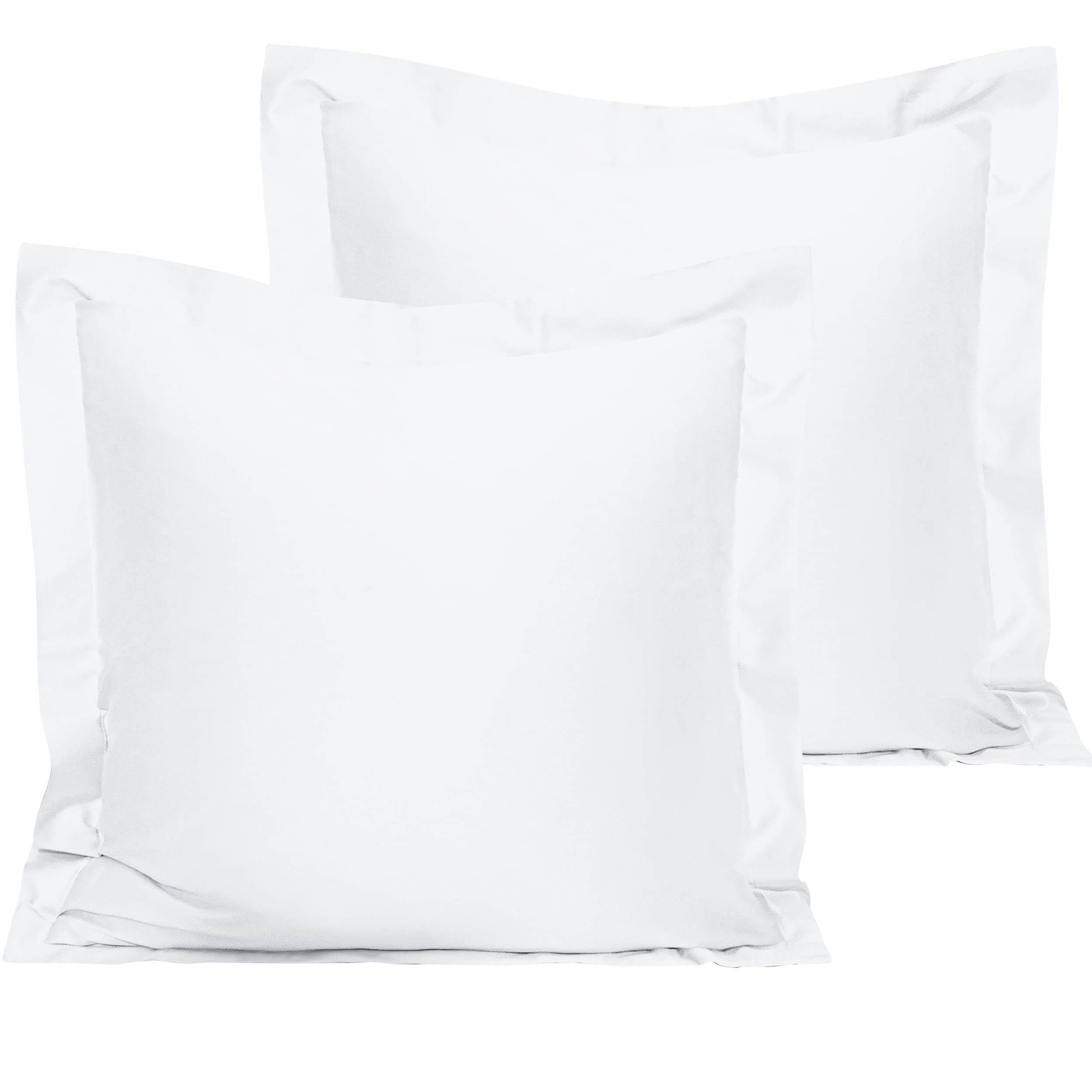NTBAY cotton 26x26 euro sham cover white two-pack for a crisp, breathable bed look.
