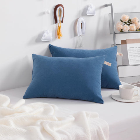 NTBAY down-alternative pillow with soft microfiber keeps delicate skin comfortable.