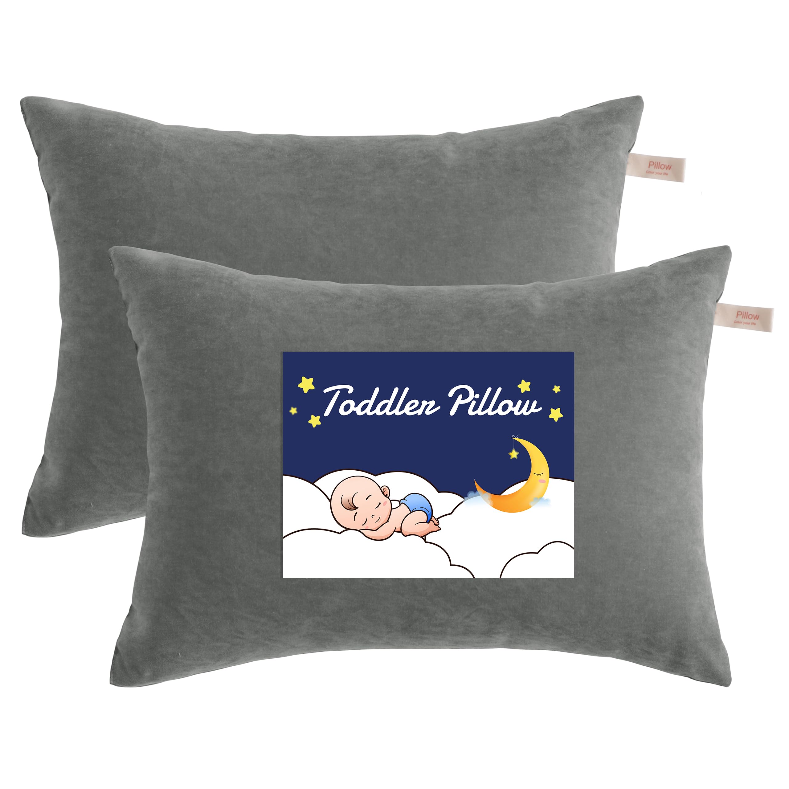 NTBAY toddler pillow 13x18 with soft microfiber for gentle naps.