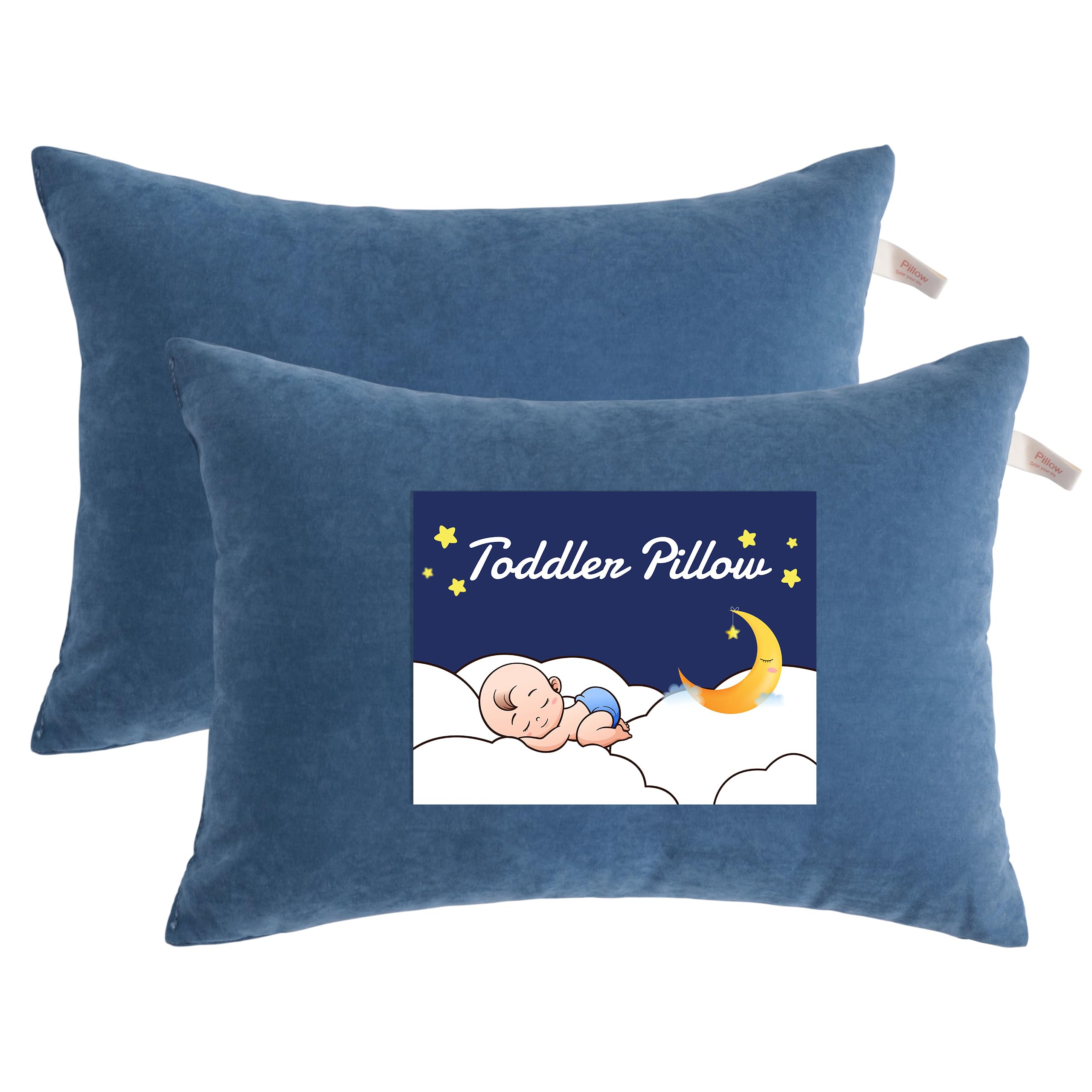 NTBAY toddler pillow 13x18 for cozy naps with breathable down-alternative fill.