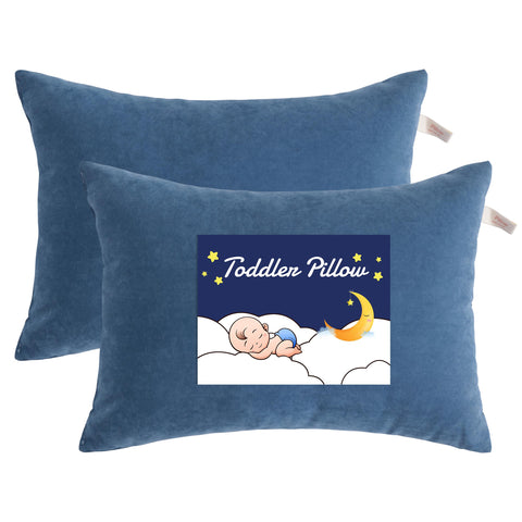 NTBAY toddler pillow 13x18 for cozy naps with breathable down-alternative fill.