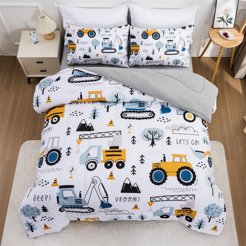 NTBED construction-truck twin comforter for cozy kids' room