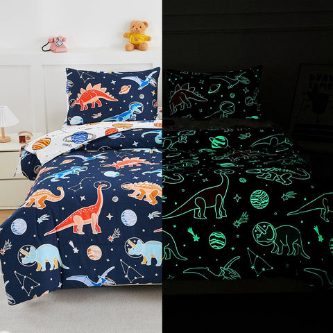 NTBED dinosaur-space pattern comforter twin enhances bedtime with playful dinosaurs and space themes.