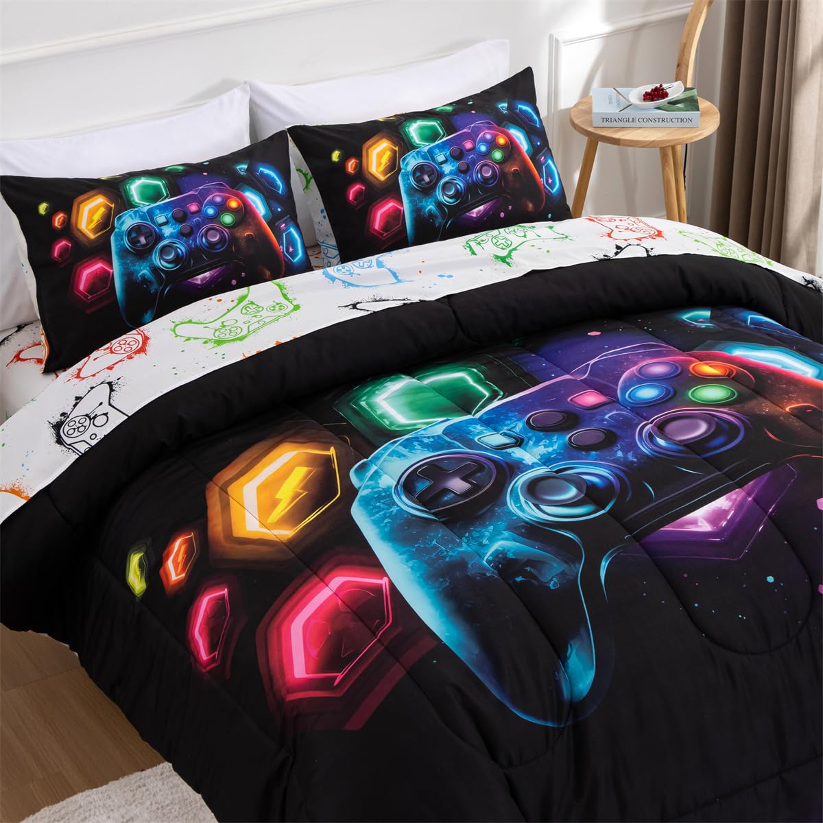 NTBED game console comforter twin microfiber fabric feels soft and breathable.