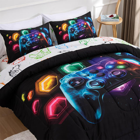 NTBED game console comforter twin microfiber fabric feels soft and breathable.