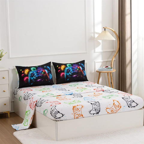 NTBED game console comforter twin pillow cases complete the gaming bedroom look.