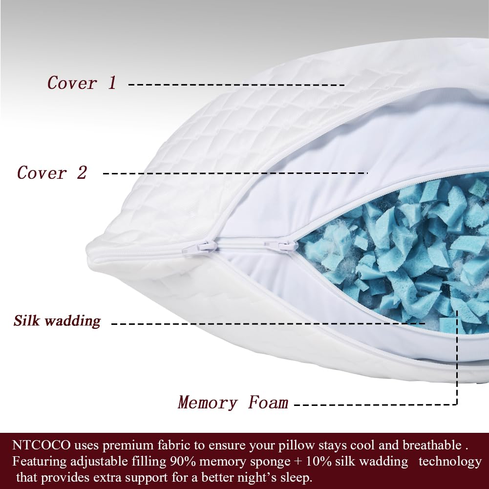 NTCOCO adjustable height with zipper lets you customize loft
