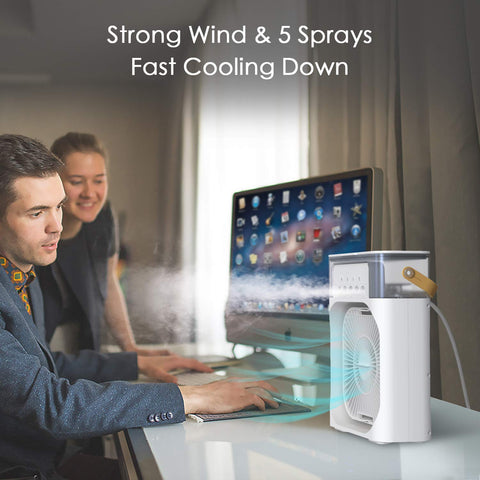 NTMY ideal setup on a nightstand or desk for close-range cooling