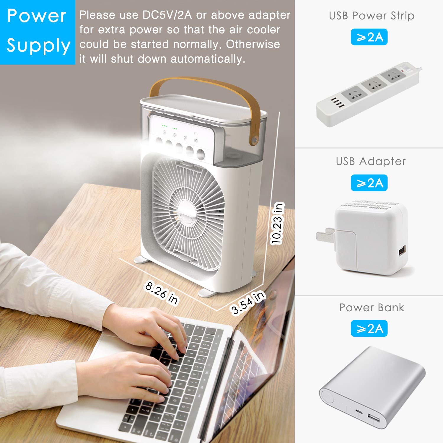 NTMY USB-powered cooling suitable for easy office setup