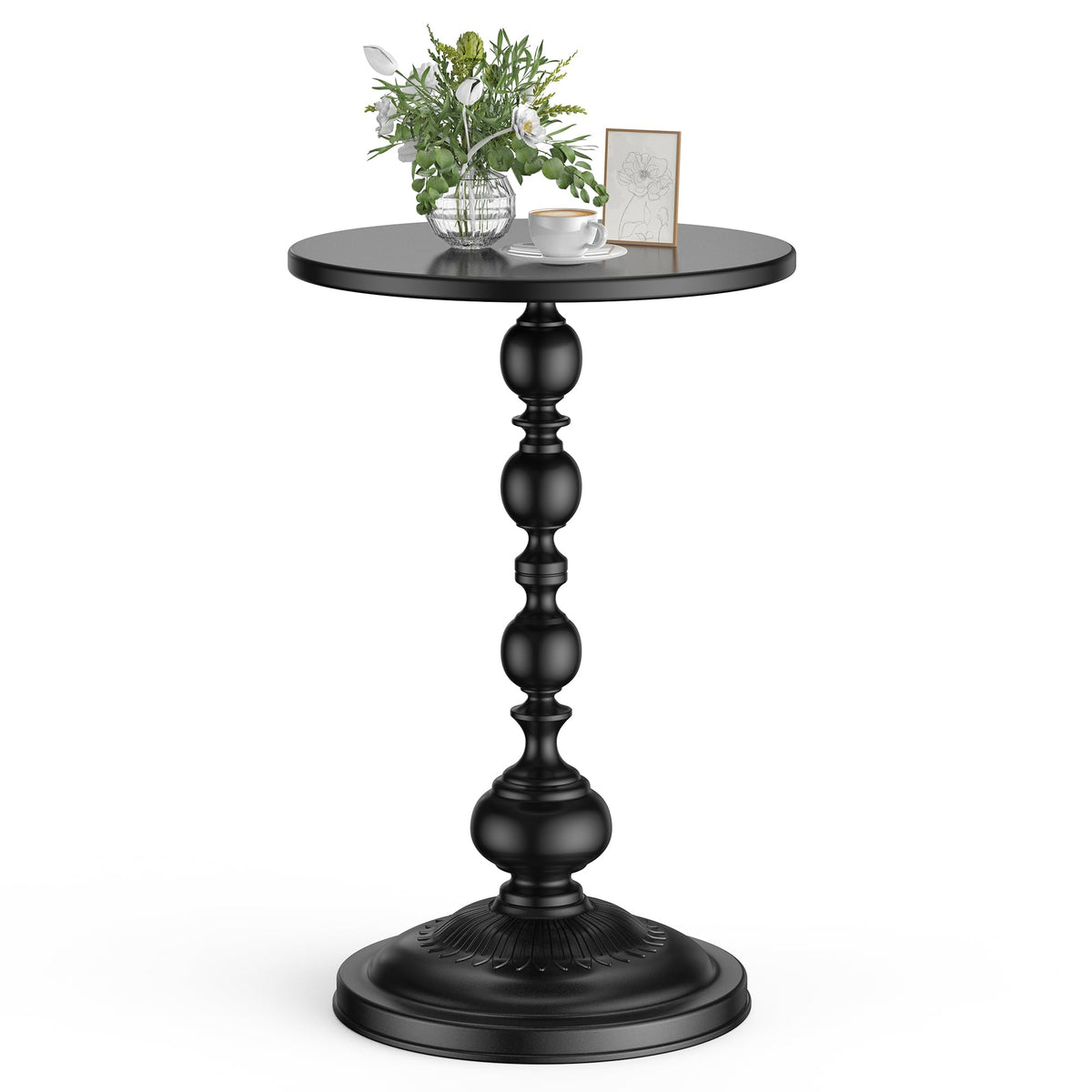 NTSJJTSS side table beside sofa for drinks and remotes.