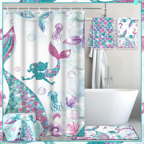Nuanchu Mermaid bathroom decor set updates spaces with playful style