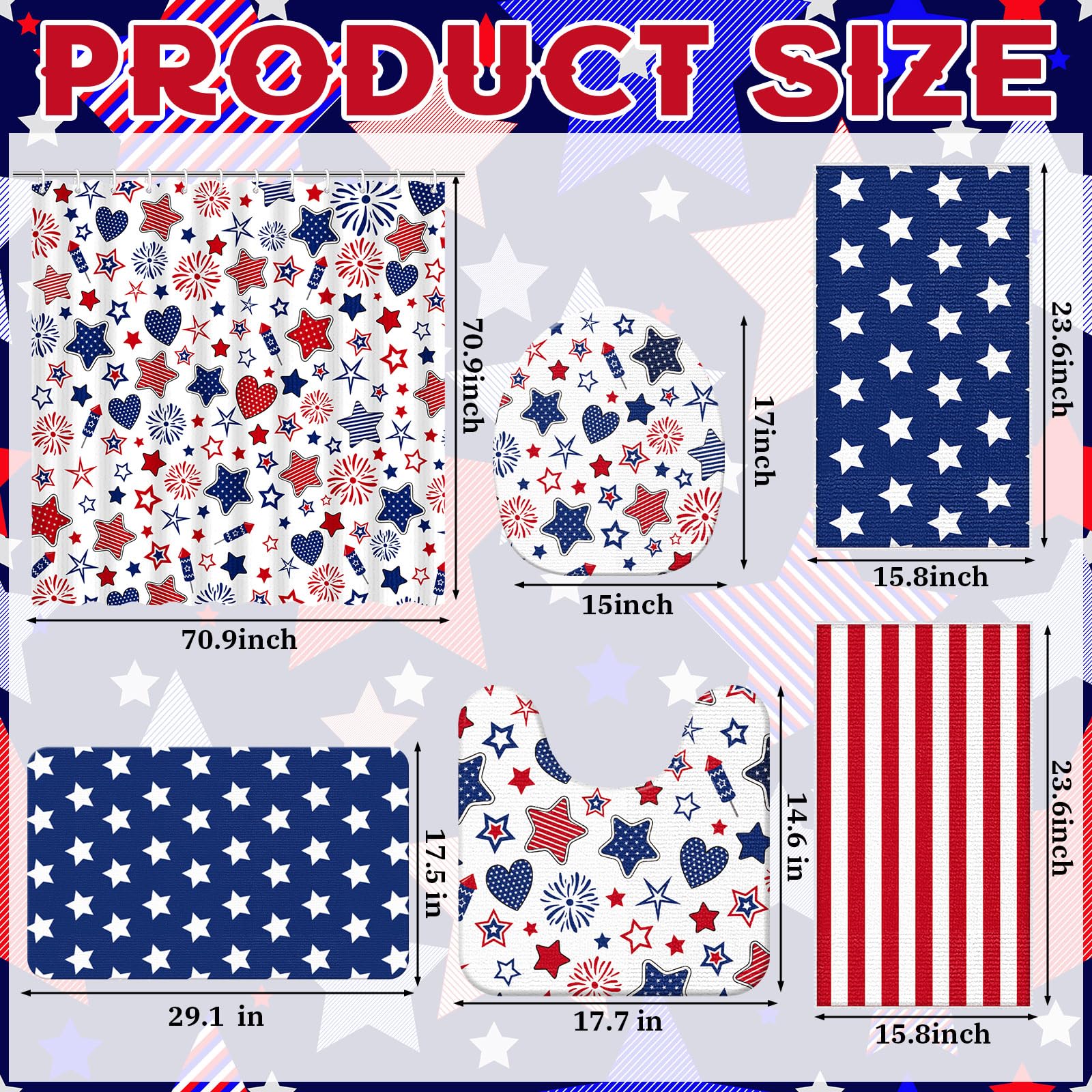 Nuanchu patriotic bath mat soft and anti-slip for safe, comfy steps.
