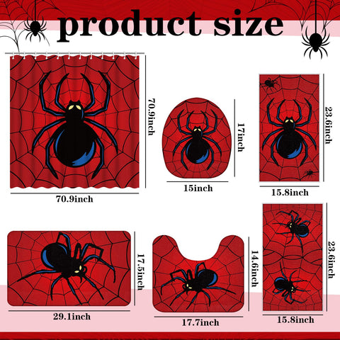 Nuanchu spider square bath mat with soft, non-slip surface for bathroom safety.