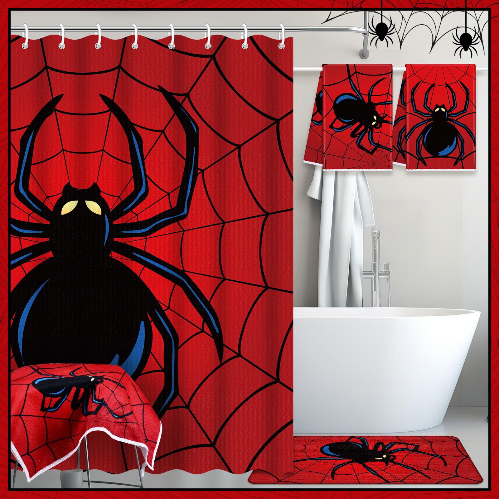 Nuanchu spider shower hooks sturdy and easy to install for secure setup.