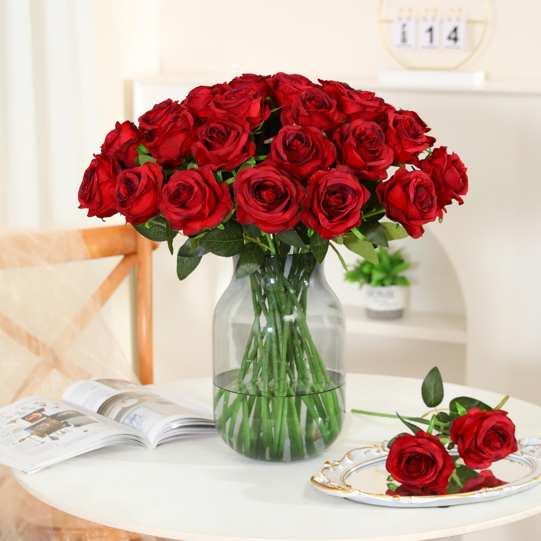 Nubry home decor roses add lasting beauty without maintenance.
