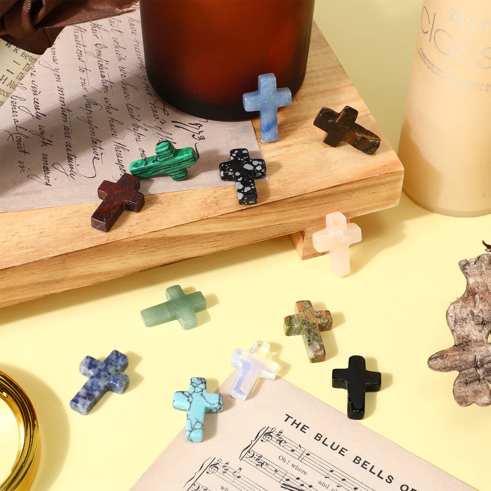 Nuenen 50pcs cross pendant pack ready for crafts and gifting.