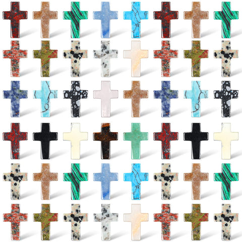 Nuenen 50pcs Easter cross crystal stones pack – assorted colors for DIY jewelry and decor.