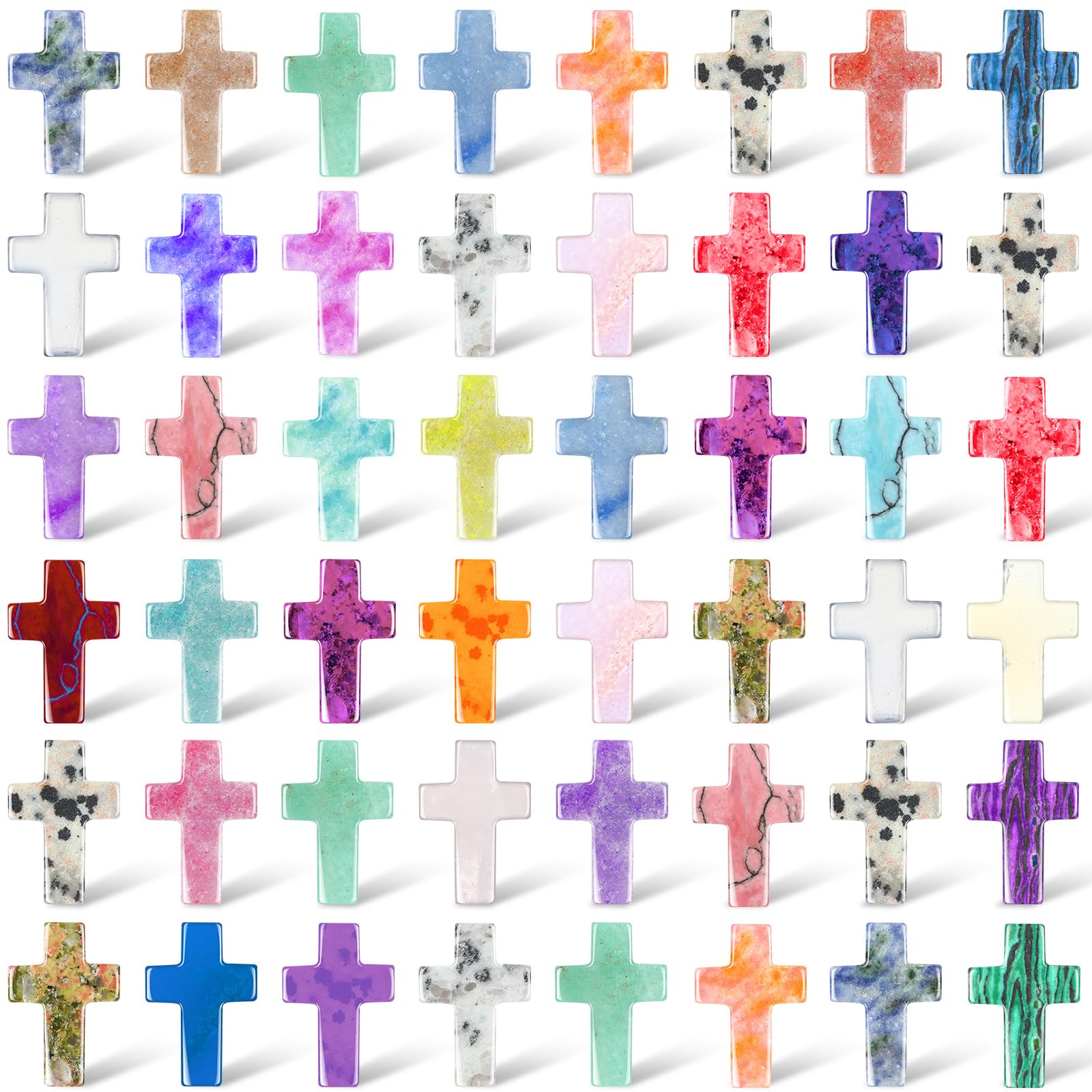 Nuenen Easter cross crystal pendant, 1 inch, versatile jewelry charm and gift.