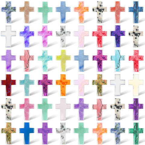 Nuenen Easter cross crystal pendant, 1 inch, versatile jewelry charm and gift.