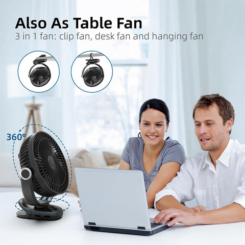 Nuerst fast-charge 5V/2A powered portable fan for quick top-ups.