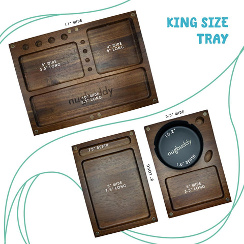 Nugbuddy magnetic closure storage tray demonstrates organized space for accessories