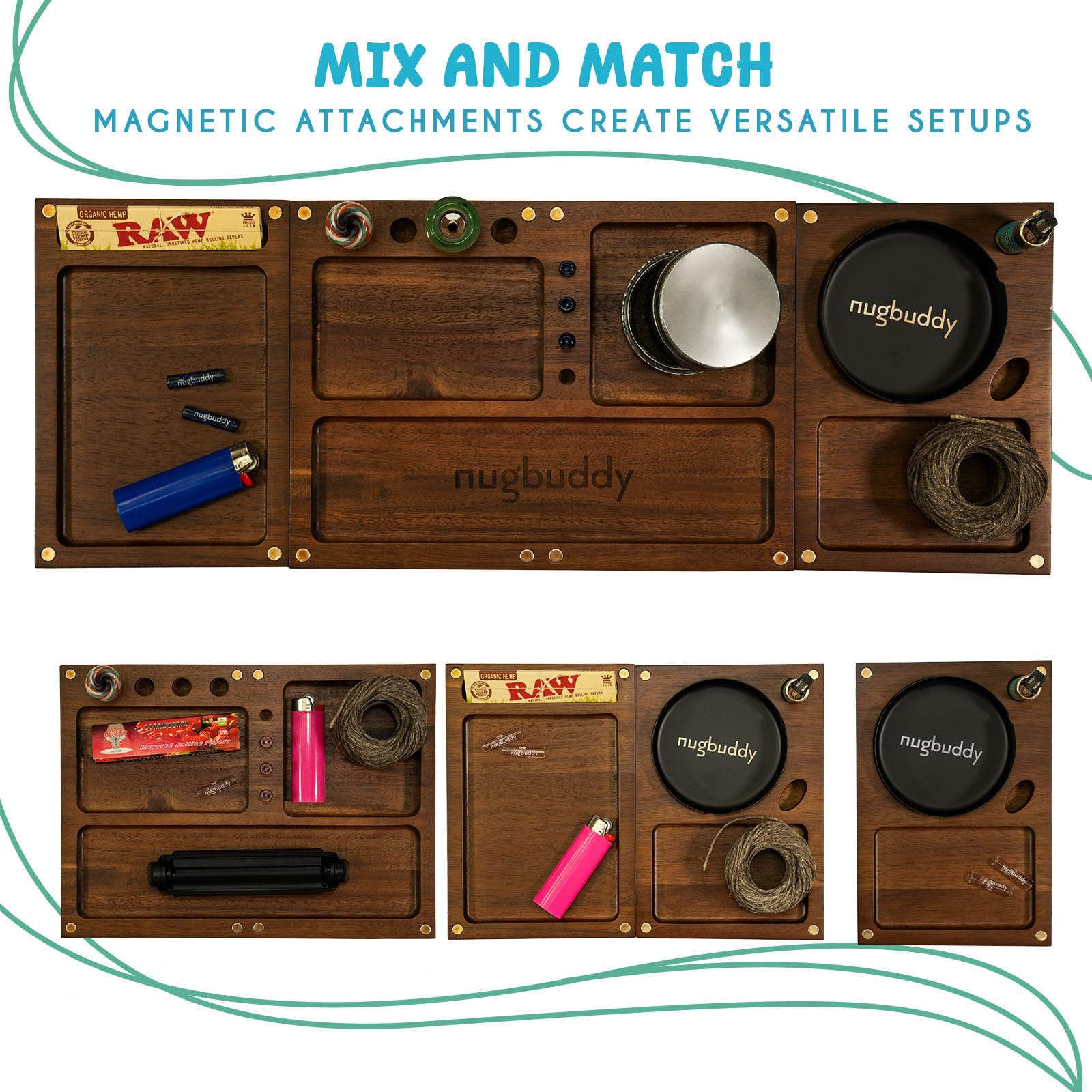 Nugbuddy removable metal tray showing built-in slots and easy access