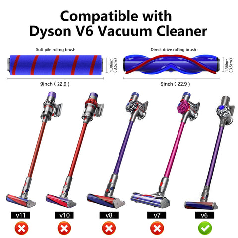 Nukisa Dyson V6 motorhead with 180° rotation eases edge cleaning.