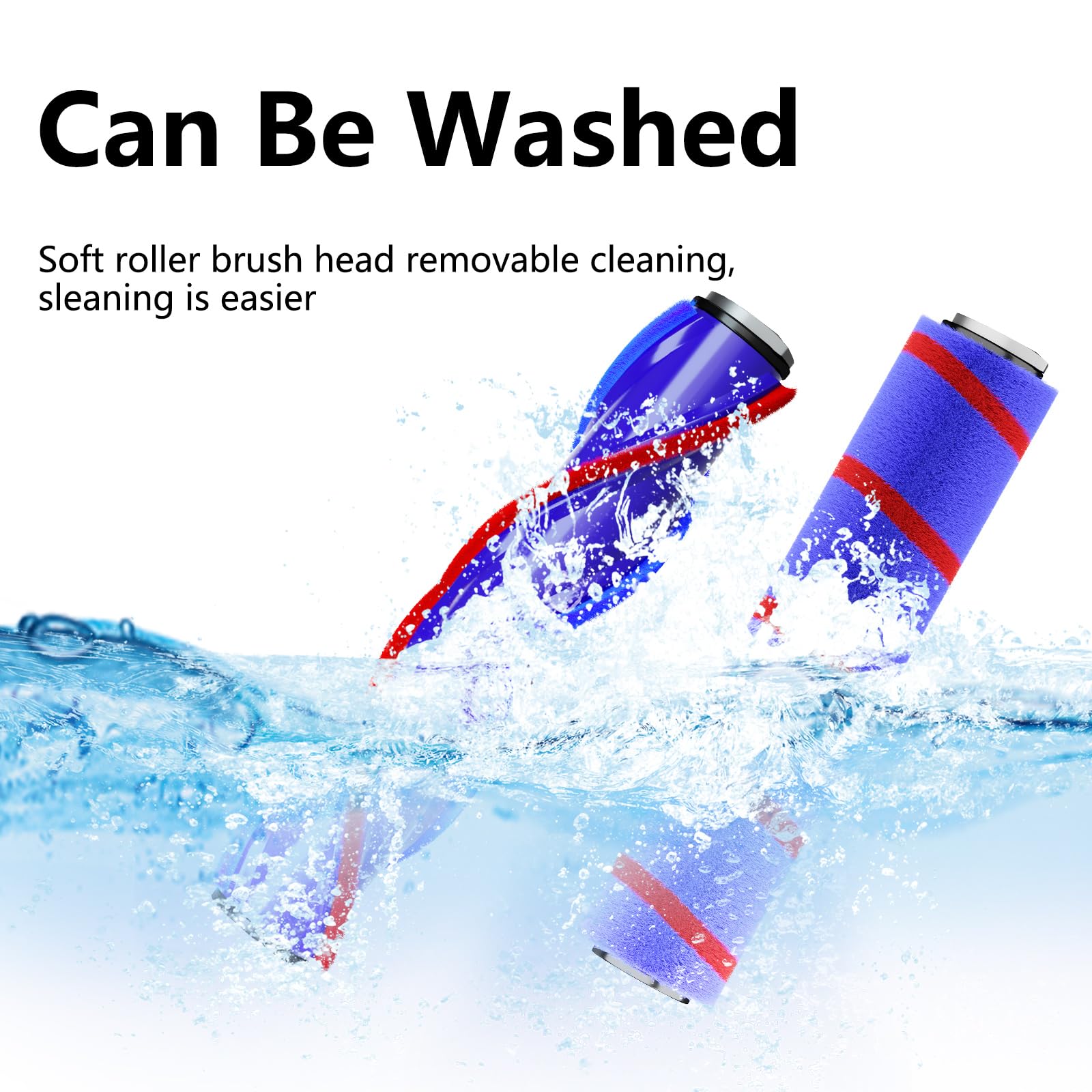 Nukisa Dyson V6 soft roller brush cleans hard floors without scratching.