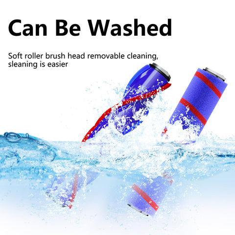 Nukisa Dyson V6 soft roller brush cleans hard floors without scratching.