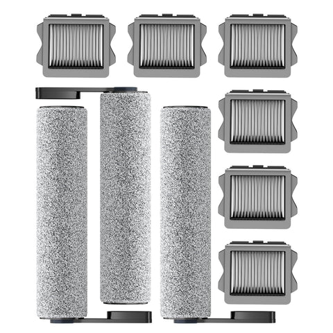 Nukisa vacuum mop roller brush 3-pack for easy floor cleaning on hard surfaces.