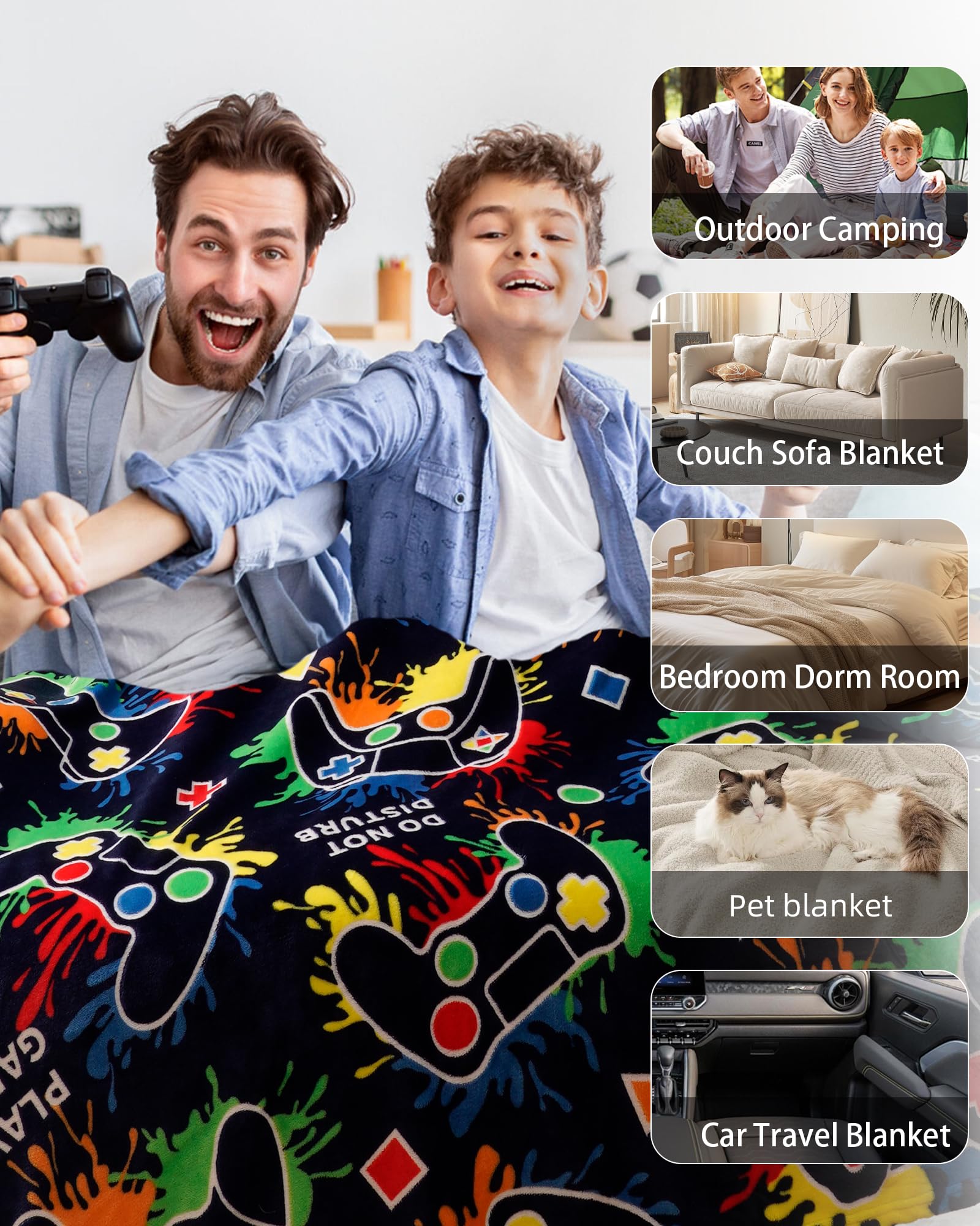 NuKuNsKf machine washable gaming blanket stays vibrant after washing.