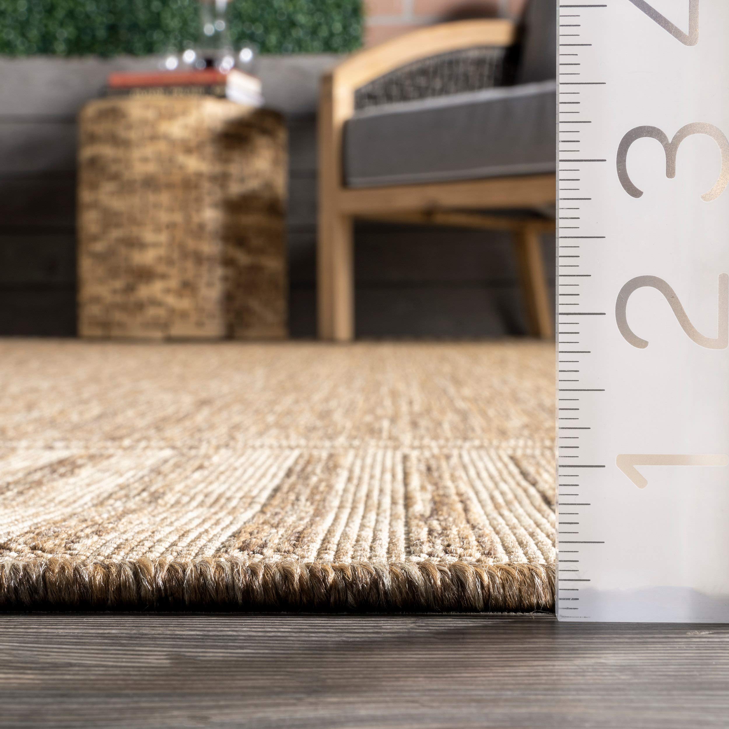 nuLOOM Asha weather-ready rug suits decks, patios, and porches.