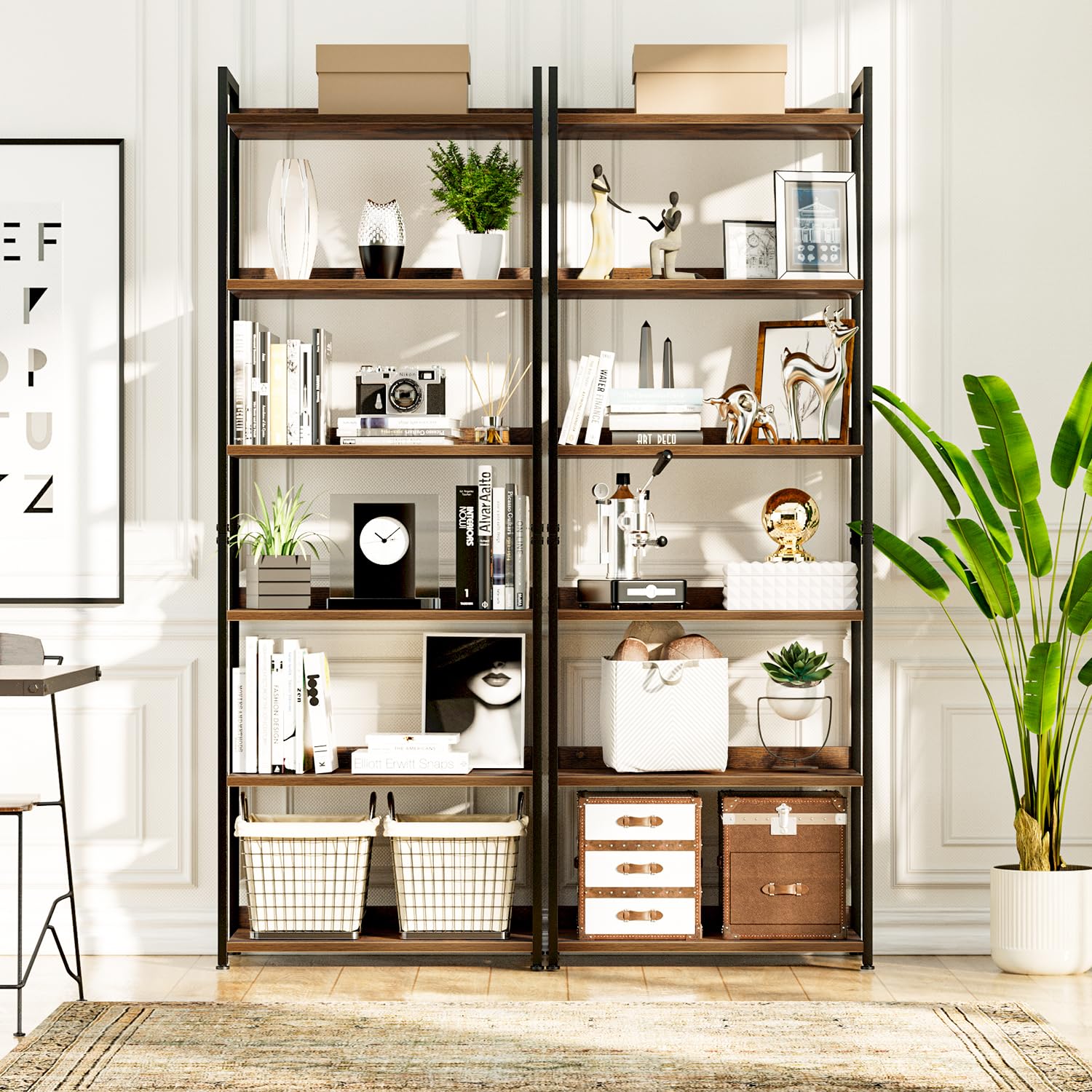 NUMENN Bookshelf wooden-baffle closeup showcases decorative yet functional design.
