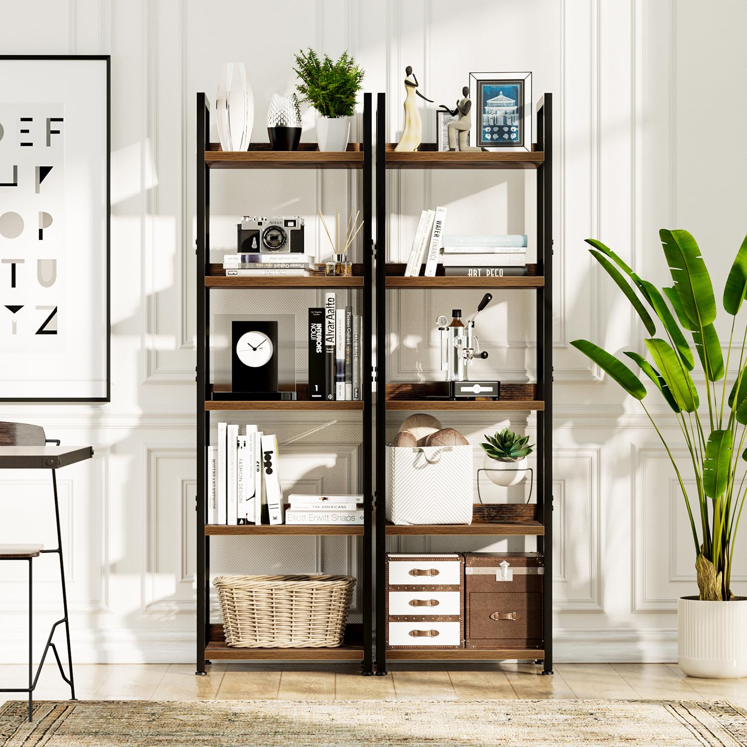NUMENN Narrow Bookshelf waterproof and anti scratch surface for durable cleaning.