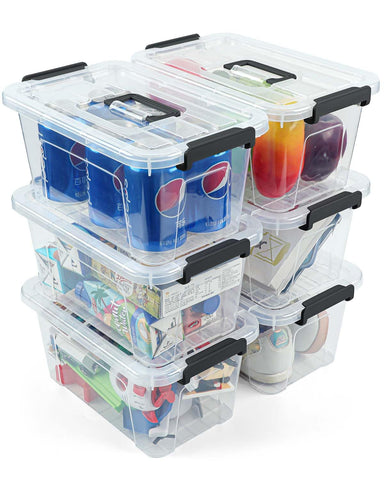 NUMIFUN 7-quart stackable storage bin with lids keeps items organized.
