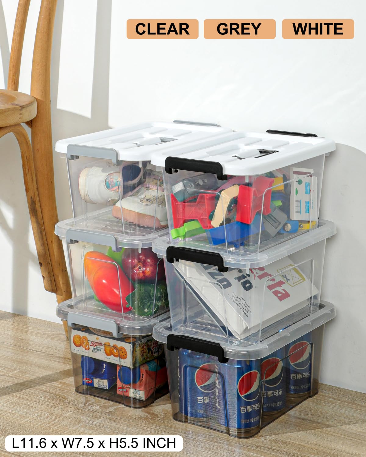 NUMIFUN clear-lid bin perfect for dorm and small spaces.
