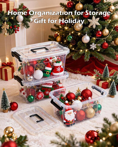 NUMIFUN durable plastic storage bin with lids enhances everyday organization